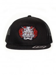 gray demon snapback trucker black