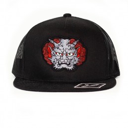 gray demon snapback trucker black