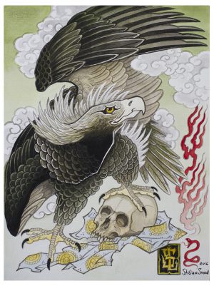 eagle with skull poster