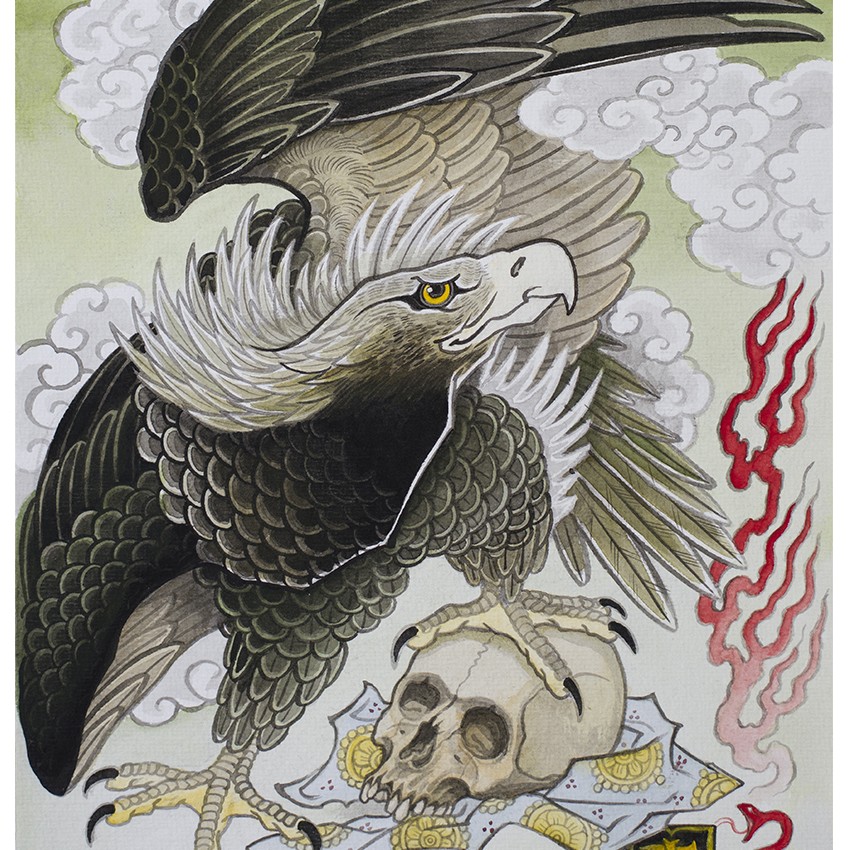 eagle with skull poster