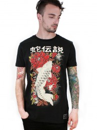 koi fish men t-shirt black