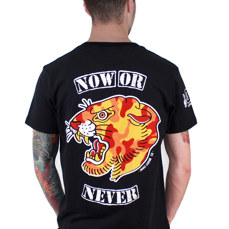 now or never men tee snake legend