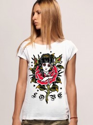 love white t shirt women snake legend