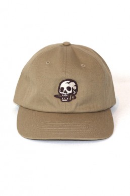 .Skull with knife brown cap snake legend front