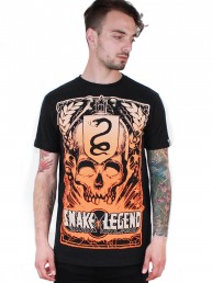 skull explosion men t-shirt snake legend
