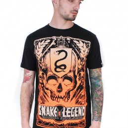 skull explosion men t-shirt snake legend