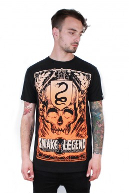 skull explosion men t-shirt snake legend