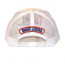white trucker snapback cap snake legend