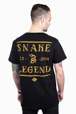 snake legend shark tee men black