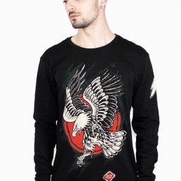 Eagle black long sleeve shirt snake legend